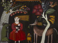 María José Romero, La muñequita, óleo sobre tela, 100 x 120 cm., 2023
